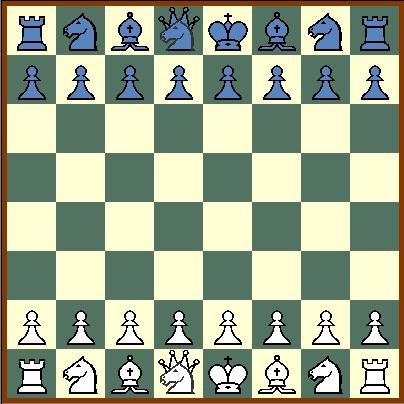 Royal Amazon Chess Setup.