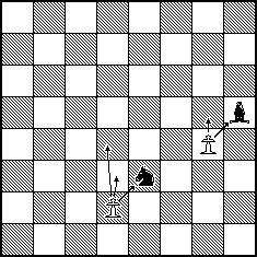 Diagram dat laat zien hoe een pion loopt op het schaakbord.