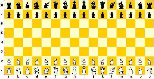 Full Double Chess initial setup.